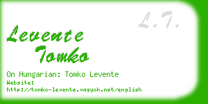 levente tomko business card